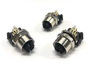 Nieuwe M12 Gebogen Pin Pcb Gesp 8pin Vrouwelijke Plug Plus M12 Gemonteerd Crimp 3 / 4 / 5 / 6 / 8 / 12 Pin Vrouwelijke/Vrouwelijke Plug Connector