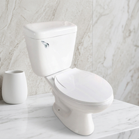 WC Siphonique Deux Pièces Économique à Double Chasse, Céramique Allongée, Modèle S Trap, 40HQ, 590 Ensembles pour l'Amérique du Sud