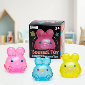 Rabbit Squishy Ball Slow Rising Stress Relief Sensory Fidget <b>Toy</b> for Boys & Girls Unisex Office <b>Desk</b> - Product Image 1