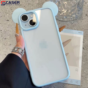 <span class=keywords><strong>Cover</strong></span> per Telefono con Orecchie di <span class=keywords><strong>Topolino</strong></span> 3D Cartoon, Antiurto, Colori Pastello, Stile Giovanile e Femminile per <span class=keywords><strong>iPhone</strong></span> 14/15/16 Plus 17 Pro Max - Product Image 3