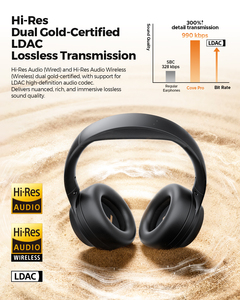 <span class=keywords><strong>Casque</strong></span> audio Soundpeats Cove Pro à réduction de bruit active, pour jeux et musique - Product Image 3