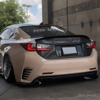 Couvercle de coffre arrière en fibre de carbone pour Lexus RC/RC200t RC300 RC350/ RCF, couvercle de coffre arrière amélioré, couvercle de coffre arrière type « queue de canard », kit carrosserie