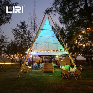 Tenda da Esterno in Bambù, Lanterna, Pagoda, Teepee, Tenda Indiana a Piramide in Tela per Matrimoni - Product Image 1