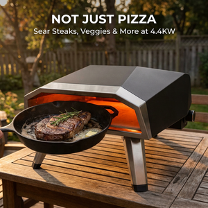 Four à pizza au gaz multifonctionnel en acier inoxydable, grill à pizza au propane pour steak de bœuf, pizza, camping en plein air, pique-nique, fête - Product Image 4