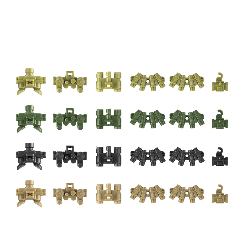 Ww2 militare Mini soldato figura esercito indossando accessori modello visione notturna visione notturna casco building block giocattoli