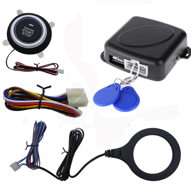 12V Smart Security Car Alarm System Keyless Entry Push Start Remote One-Button Start Foot Brake Detection Two-Way Immoobilizer