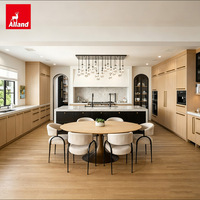 Ensemble de meubles de cuisine modernes Allandgroup, design moderne, couleur moderne, grand organisateur, placards de luxe en chêne Rift avec réfrigérateur encastré