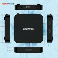 Service personnalisé, boîte TV Android 9 2G+8G 4K Quad Core HDR/H265 avec télécommande vocale OTT, garantie 12 mois, IPTV