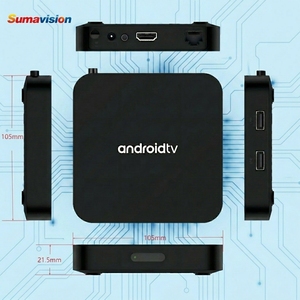 Service personnalisé, boîte TV Android 9 2G+8G 4K Quad Core HDR/H265 avec télécommande vocale OTT, garantie 12 mois, <span class=keywords><strong>IPTV</strong></span> - Product Image 2