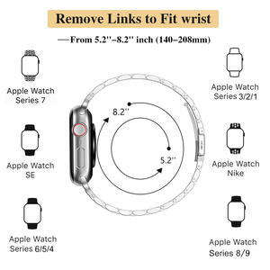 Bracelet en acier inoxydable Upro Slim pour femme, bracelet de montre 49 mm 46 mm pour Apple Watch Ultra 3 2 Series 11 10 9 SE 3 2, bracelet en métal - Product Image 4