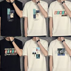 Nuovo stile all'ingrosso Puff stampa Plain cotone Polo grafiche Pour Hommes Custom t-Shirt da uomo oversize t-Shirt per l'estate - Product Image 4