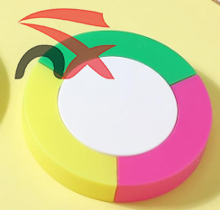 Suministro de fábrica Diseño personalizado Niños Dibujo <span class=keywords><strong>Tres</strong></span> en uno Rotuladores de forma redonda Rotulador - Product Image 2