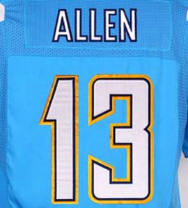 Keenan Allen, лучшее качество, сшитая футболка для американского футбола - Product Image 1