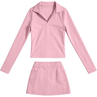 Hoogwaardige schattige casual meisjes sportoutfit met lange mouwen, zachte shell stof, op maat gemaakte kleuren & patronen, comfortabele set