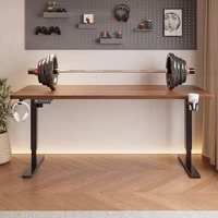 Bureau debout électrique ergonomique pour joueurs, design moderne, réglable en hauteur, extensible, table d'ordinateur pour bureau à domicile, métal