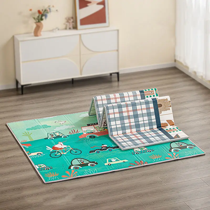 Kinder doppeltes pädagogisches Spielzeug Karikaturmuster faltbares Bodenbelag Teppich Schaumstoff Babyschlagbarkeit Krawling-Spielmatte