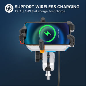 Cargador Inalámbrico para Motocicleta WUPP de 15W, Resistente al Agua, con Diseño Ejecutivo/Lujo, Colocación Frontal y Parasol - Product Image 1