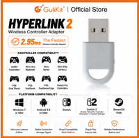 Adaptador Inalámbrico GuliKit Hyperlink 2 PC05 Dongle para Controlador PS5 PS4, Gamepad Gulikit para Xbox One, Windows, Android, Switch