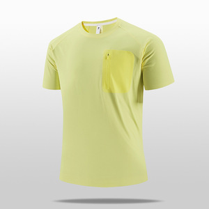 Người đàn ông của túi Crew Neck ngắn áo thun giản dị mỏng phù hợp mềm nhẹ Ngắn Tay Áo T-Shirts thể thao chạy phòng tập thể dục Workout TEE Tops - Product Image 2