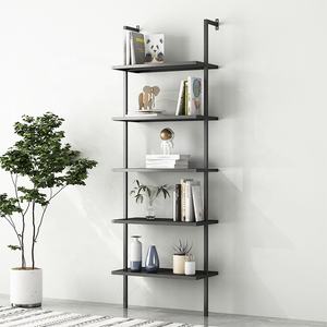 رفوف 5 رفوف مركبة على الحائط وحدة رفوف معدنية ديكور رفوف الكتب المنزل او المكتب المنظم - Product Image 3
