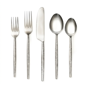 Ensemble de couverts minimalistes en métal fini, résistant à la rouille, pour mariage, dîner élégant et décoration de table - Product Image 1