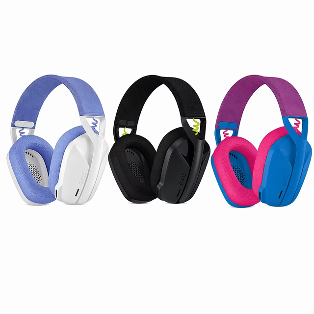 Logitech G435 Lightspeed Wireless Gaming Headset  IPX4 Over Ear Esports Headphones Built-in Mic for PC PS Switch Mobile