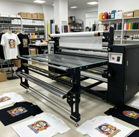 Presse à chaud automatique à rouleaux pour textiles, machine de transfert thermique par sublimation, état neuf, imprimante d'étiquettes