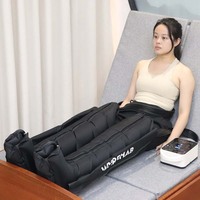 Masseur de jambes à compression d'air portable VU à 6 chambres, haute qualité, utilisation domestique, fonctionnement facile, bottes de drainage lymphatique pour la récupération