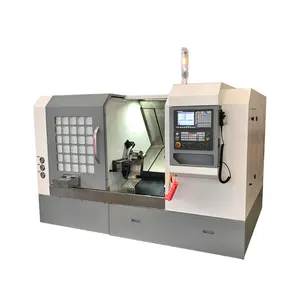 Torno automático chinês para cnc, máquina de torneamento com furo inclinado de 56 mm, com Gsk Fanuc Stc42