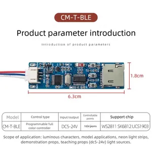 Lededit Programmierbarer RGB <span class=keywords><strong>LED</strong></span>-Streifen-<span class=keywords><strong>Controller</strong></span> CM-T-BLE mit Mobiler App-Steuerung 2-Jahres-Garantie Mehrere Lichteffekte - Product Image 4