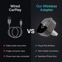 Adaptateur universel sans fil 2-en-1 CarPlay et Android Auto avec fonction Street Control et Bluetooth 5.0 portable
