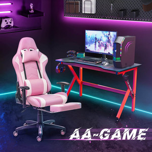 1 pièce, livraison gratuite, chaise de gaming robuste et élégante pour e-sport et usage domestique, grande taille et large, avec appui-tête et coussin, style girly mignon - Product Image 2