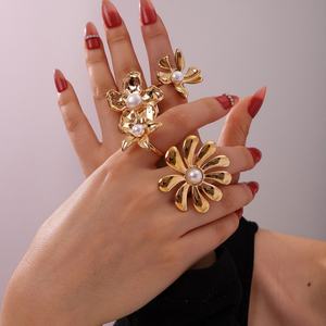 Anillos de Acero Inoxidable 316L Personalizados, Resistentes al Deslustre y al Agua, Chapados en Oro de 14k y 18k con PVD, para Mujer, Gran Venta - Product Image 1