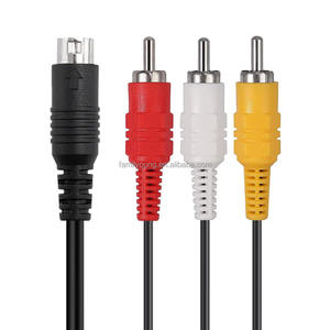 Cable AV de 9 Pines a <span class=keywords><strong>3</strong></span> RCA, Cable de Audio y Video Estéreo para <span class=keywords><strong>Sega</strong></span> Genesis 2 <span class=keywords><strong>3</strong></span> <span class=keywords><strong>Mega</strong></span> <span class=keywords><strong>Drive</strong></span> 2 <span class=keywords><strong>3</strong></span> MK-1461 MK-1631 1.8M 6FT - Product Image 1