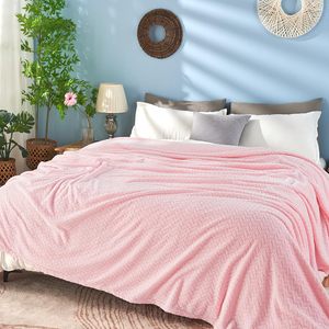 100X150 CM Baby <strong>Pink</strong> <strong>Throw</strong> Blanket Super Soft Flannel Cozy Blankets &amp; <strong>Throw</strong> for Adults Warm Plush Blankets for All Season - Product Image 4