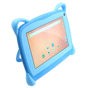 Tableta de 7 pulgadas para niños, Tablet con pantalla HD, aplicación educativa, Android, funda de silicona