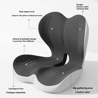 Coussin de siège en forme de L ergonomique en mousse à mémoire de forme pour voiture et chaise de bureau, soutien lombaire orthopédique pour soulager les maux de dos