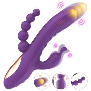 <span class=keywords><strong>3</strong></span>-in-1ウサギクリトリスGスポット吸引バイブレーターワンドマッサージアヌス刺激ボディマッサージャー大人のおもちゃ - Product Image 1