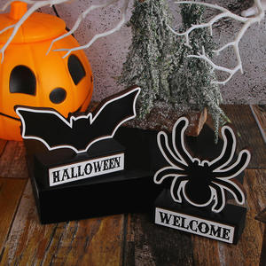 <span class=keywords><strong>Decorazione</strong></span> di Halloween per festa del fantasma di Halloween <span class=keywords><strong>decorazione</strong></span> della targa di pipistrello ragno di Halloween - Product Image 4