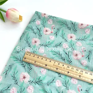 No MOQ printed double layers woven 100% cotton gauze crinkle fabric