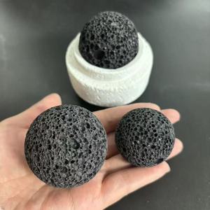 Sphères de pierre volcanique poreuse naturelle de 4 cm, boules de pierre de lave pour diffuseur d'huiles essentielles, aromathérapie, décoration d'intérieur - Product Image 4
