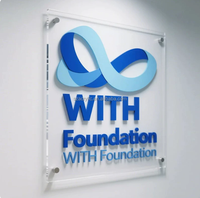 Support mural personnalisé pour panneau d'affichage en acrylique pour entreprise