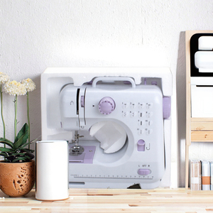 Tuyệt vời cho người mới bắt đầu điện mini xách tay Máy may gia đình dễ dàng 12 được xây dựng trong khâu ngược may cho da làm việc - Product Image 3