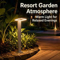 Lampe de jardin LED moderne 18W en aluminium, étanche, pour allée, poteau, éclairage extérieur résidentiel, cour, allée de voiture, parc