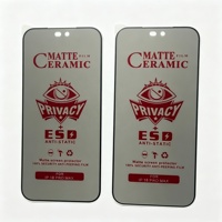 Film de protection d'écran en céramique nano mat anti-espion pour 13-18 Pro Max, dureté 9H, ultra-fin, couverture intégrale, étanche