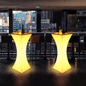 Modern RGB LED Plastic Portable Cocktail Table for <strong>Home</strong> <strong>Bar</strong> <strong>Furniture</strong> with Portable Features for Sale - Product Image 2