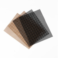 Vente chaude Tapis de barbecue en maille PTFE noir brun pour pique-nique, nourriture, barbecue, antiadhésif, tapis de grillade en maille PTFE