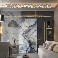 Échantillon Gratuit - Panneau Mural en Mousse IXPE UV Haute Brillance 300*600*2.5mm, Design Européen, Étanche et Ignifuge pour Chambre de Villa