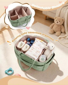 Sac de rangement pour couches personnalisé en gros avec compartiments, sac de rangement durable pour couches de bébé pour les voyages et les pique-niques - Product Image 5