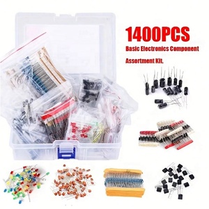 Kit de 6 tipos de componentes: Resistencias, condensadores de electrolisis, triodos, diodos, LED To-92, componentes electrónicos mixtos para reparación y experimentación DIY - Product Image 1